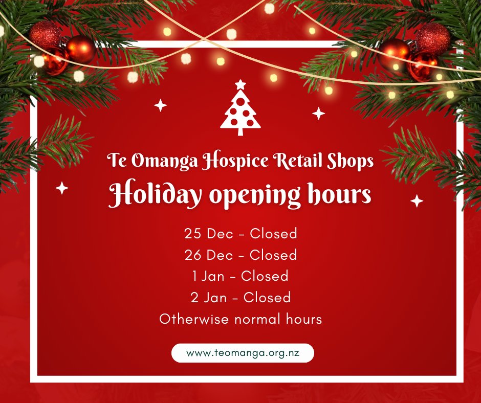 Retail shop opening hours